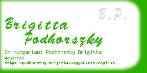 brigitta podhorszky business card